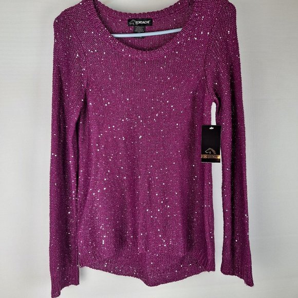 Jordache Other - NEW Jordache Purple Sweater with Sequins Girls